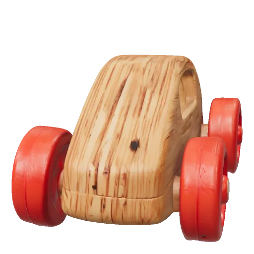Wooden toy car, photo